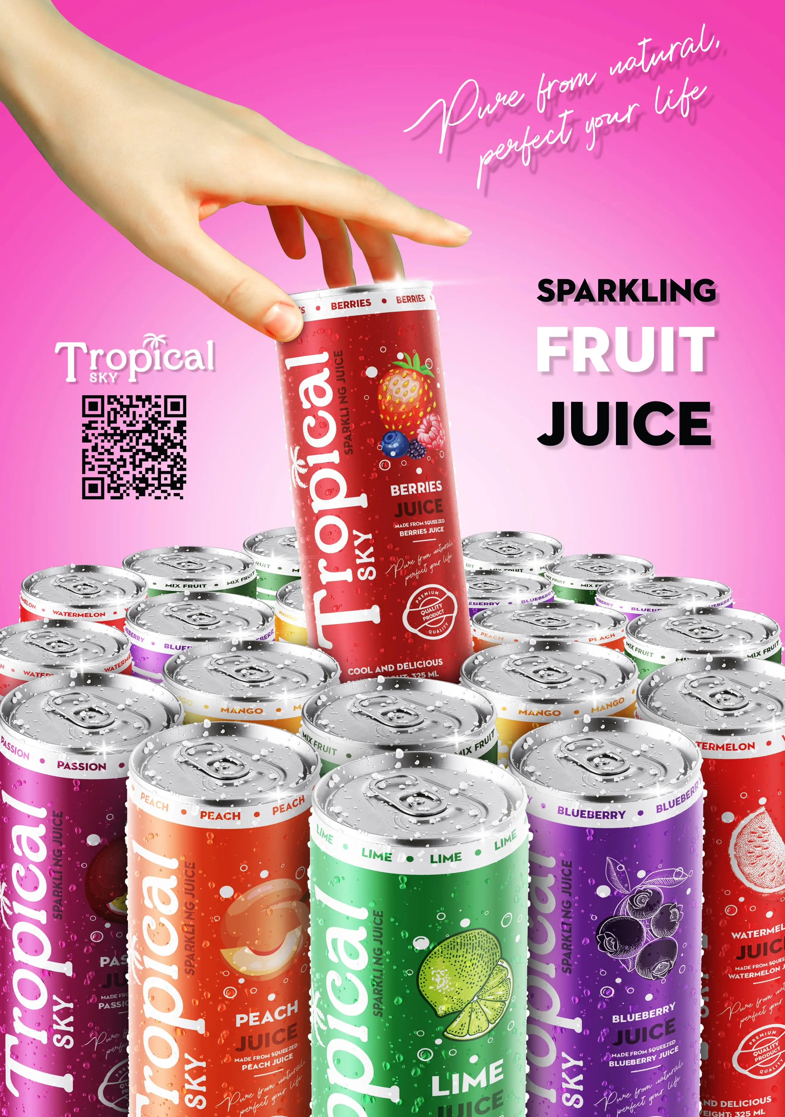 Vietnam’s Trusted Manufacturer of Sparkling Mixed Fruit Juices 330ml canned